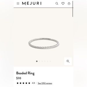 Mejuri Beaded White Gold Ring